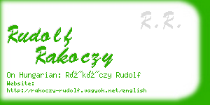 rudolf rakoczy business card